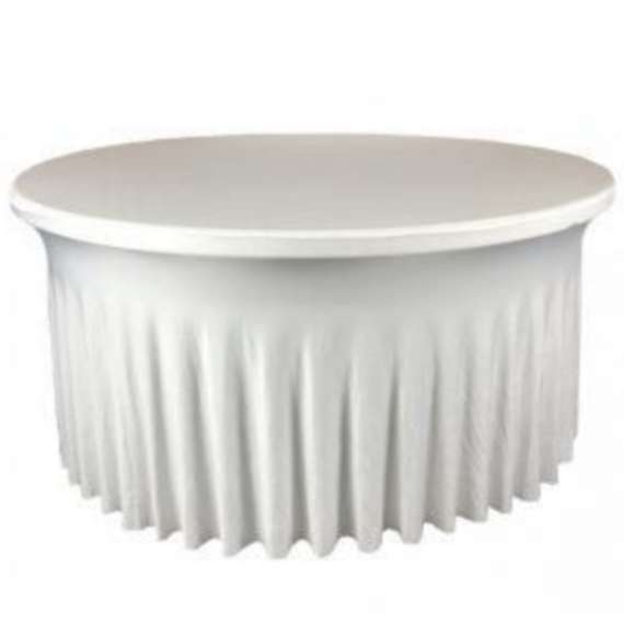 Nappe ronde juponnée 150cm