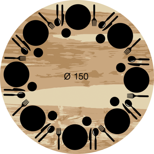 Table ronde 150cm  6-8 pers